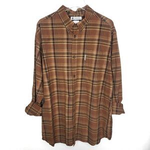 Columbia Brown Casual Button Down Shirt
